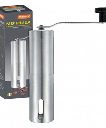 Мельница для кофе ручная "Mulino" 4,7*19см, нерж, акрил MALLONY