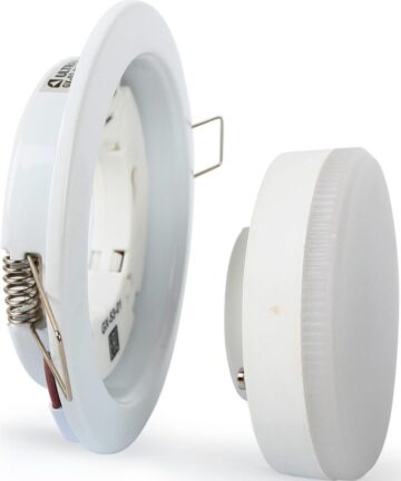 Ultraflash GX-53-01 (Металл. встраиваемый св-к,бел 220В) 14055