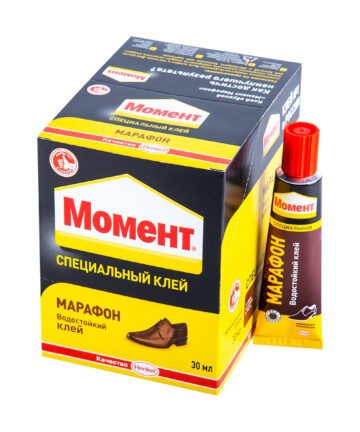 КЛЕЙ МОМЕНТ ОБУВНОЙ МАРАФОН ВОДОСТОЙКИЙ 30 МЛ В ШОУ-БОКСЕ ХЕНКЕЛЬ