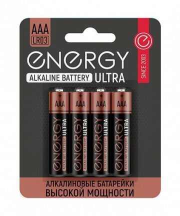 Батарейка ENERGY ULTRA LR03/4B (АAА) 4шт