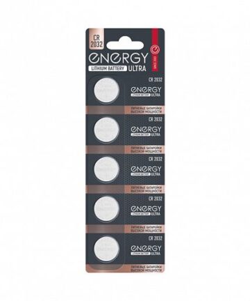 БАТАРЕЙКА "ENERGY" LITHIUM ULTRA CR2032/5B  (1/20/240) 1 шт