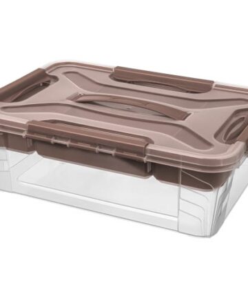 Ящик 10.0л "Grand Box" с замками и вставкой органайзером, 390*290*124мм, коричнев ЭКОНОВА 433224314