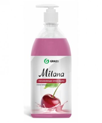 Крем-мыло жидкое "Milana" с дозатором GRASS 1л в ассортименте