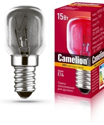 MIC Camelion 15/PТ/CL/E14 (Эл.лампа накаливания для духовок) 12979