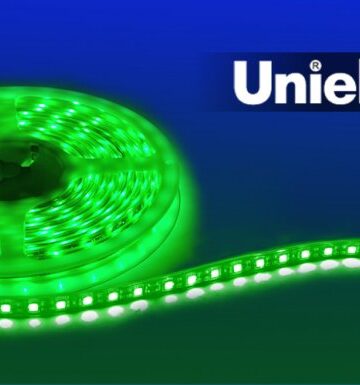 ULS-5050-30LED/m-10 mm-IP33-DC12V-7.2W/m-5M-GREEN  Гибкая светодиодная лента на самоклеящейся основе