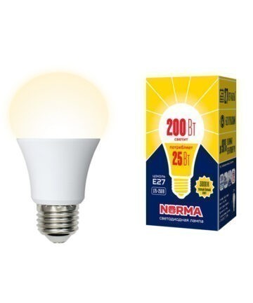 LED-A70 25W/3000К/E27/FR/NR Лампа светодиодная. Форма «А», матовая. Серия Norma. Теплый белый свет.