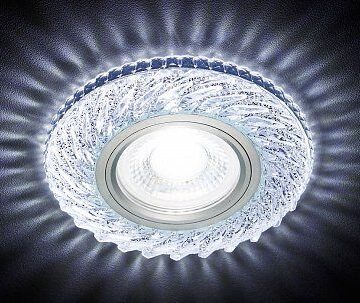 S290 СН хром/прозрачный хрусталь/MR16+3W(LED WHITE) S295 СН