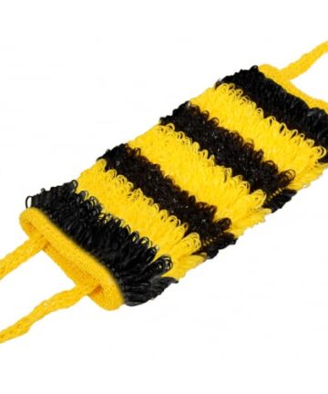 Мочалка из полипропилена "Шмель" 40*15см с ручками "БАННЫЕ ШТУЧКИ"