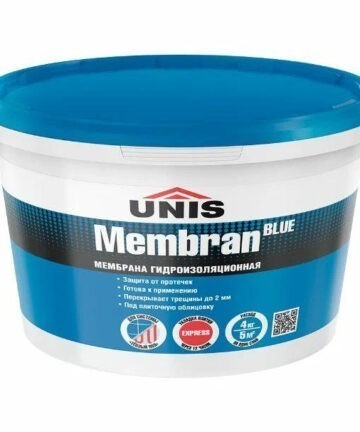 ЮНИС Эластичная полимерная гидроизоляция BlueMembran 4кг.
