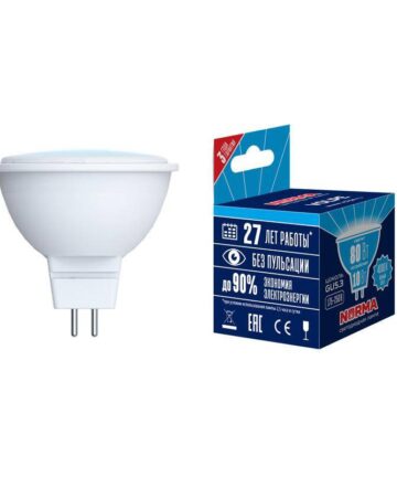 LED-JCDR-10W/NW/GU5.3/NR Лам светод Volpe. Форма "JCDR", матовая. БЕЛ СВЕТ