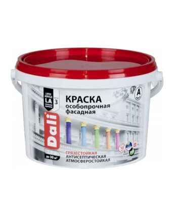 КРАСКА "DALI" ФАСАДНАЯ ОСОБОПРОЧНАЯ БАЗА А  2,5 Л (1) "РОГНЕДА"
