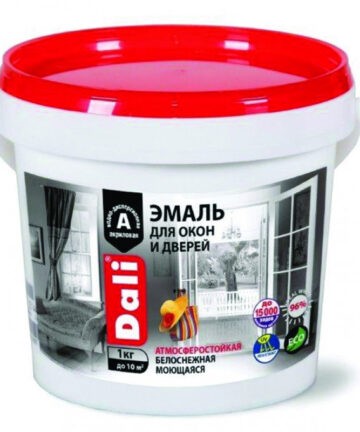 ЭМАЛЬ АКРИЛОВАЯ В/Д "DALI" ДЛЯ ОКОН И ДВЕРЕЙ 1 КГ (6) "РОГНЕДА"