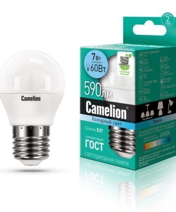 Camelion LED7-G45/845/E27 (Эл.лампа светодиодная 7Вт 220В) 12072