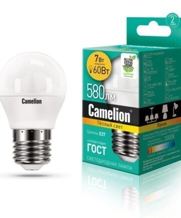Camelion LED7-G45/830/E27 (Эл.лампа светодиодная 7Вт 220В) 12070