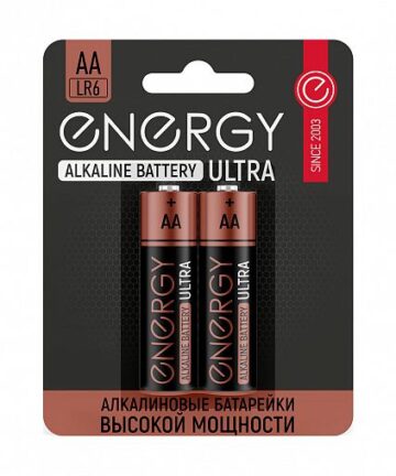 БАТАРЕЙКА "ENERGY" ULTRA LR6/2B ТИП АА (2 ШТ. В БЛИСТЕРЕ) (10/80)