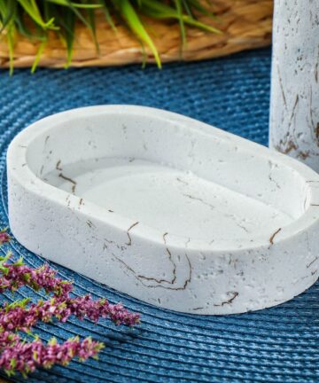 Мыльница настольная, Мрамор, полистоун, 14x9.2x2.8 см, BRE1440AA-SD