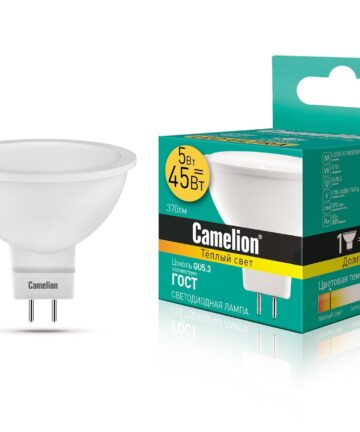 Camelion LED5-S108/830/GU5.3 (Эл.лампа светодиодная JCDR 5Вт 220В) 12041