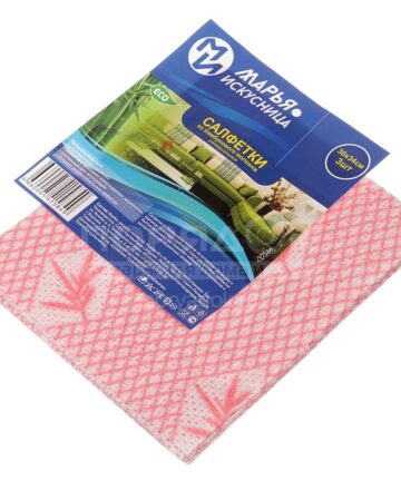 Салфетка бытовая для уборки, 30*34см, бамбук 3шт МАРЬЯ ИСКУСНИЦА 32005 в ассортименте
