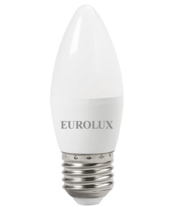 Лампа светодиодная LL-E-C37-6W-230-4K-E27 (свеча, 6Вт, нейтр., Е27) Eurolux 76/2/10