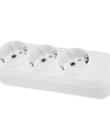 Колодка розеточная 3 гнезда 2П+3 16А 250В белая TDM SQ1806-0013