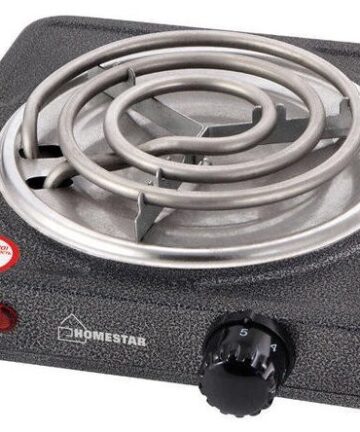 Плита электрическая 1 конфорка HOMESTAR HS-1103, 1кВт, спираль, эмаль, серая