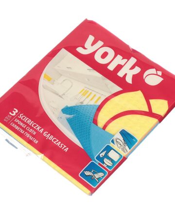 Салфетка для уборки 17.5*15.5см губчатая, целлюлоза 3шт YORK 24010