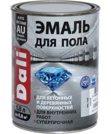 ЭМАЛЬ "DALI" ДЛЯ ПОЛА СЕРАЯ 0,8 Л (6) "РОГНЕДА"