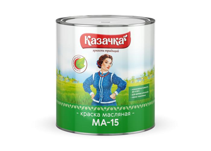 КРАСКА МА-15 ЧЕРНАЯ  2,8 КГ (6) "КАЗАЧКА"
