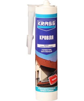 Герметик битумный KRASS для крыш и кровли, черный 300мл Россия