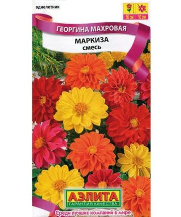 Георгина махровая Маркиза, смесь окрасок  10шт (Аэлита)