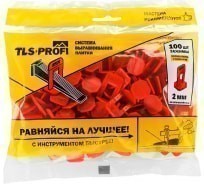 Система выравнивания плитки "TLS-Profi", зажим 2,0мм, пакет 100шт