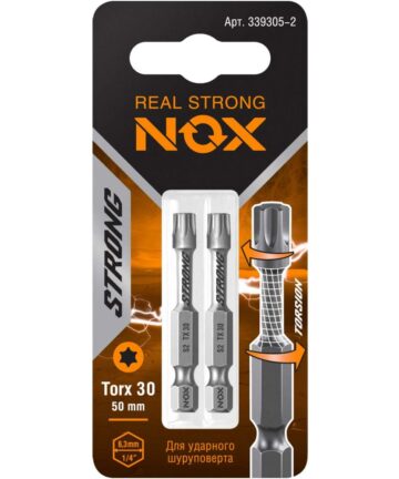Бита torsion E6.3 Тх30-50, 2 шт карта STRONG (339305-2)