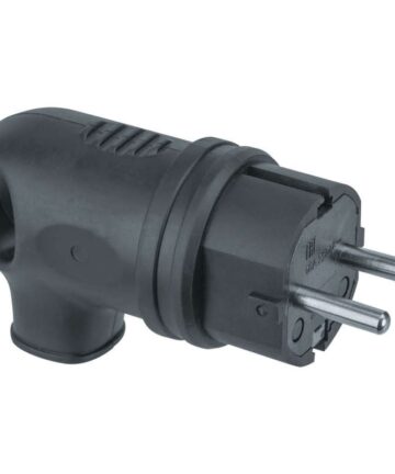 Вилка 61367 угловая с заземлением каучук черная NCA-PLR01-16A-E-IP44-BL Navigator 61367