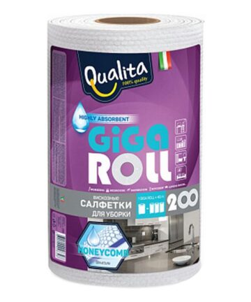 Салфетки 20*25см "Giga" в рулоне QUALITA 200шт
