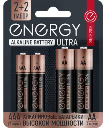 Батарейка ENERGY ULTRA Alkaline LR6+LR03/4B (АА 2шт + АAА 2шт)