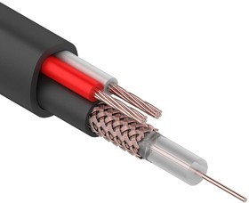 Кабель КВК-П-1.5+2х0.5 наруж.Ч бухта (м) REXANT 01-4013