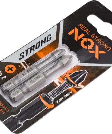 Бита torsion Ph2-50 E6.3, 2 шт карта STRONG (336250-2)