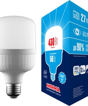 LED-M80-50W/4000K/E27/FR/NR Лампа светодиодная, матовая. Серия Norma. Белый свет. ТМ Volpe.