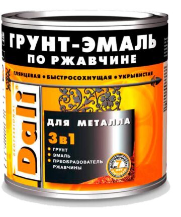 ГРУНТ- ЭМАЛЬ ПО РЖАВЧИНЕ "DALI"  3 В 1 СИНЯЯ  0,75 Л (6) "РОГНЕДА"