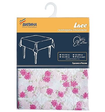 Скатерть "Lace" ПВХ 132х228см 6775