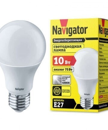 Лампа светодиодная 94 388 NLL-A60-10-230-4K-E27 Navigator 94388