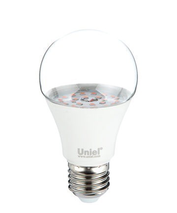 LED - A60 - 9W/SP/ E27/CL ALM01WH  Лампа светодиодная для растений.Форма "А",позрачная колба, Матери