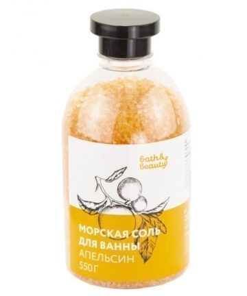 Морская соль для ванн АПЕЛЬСИН 550 гр. Bath&beauty