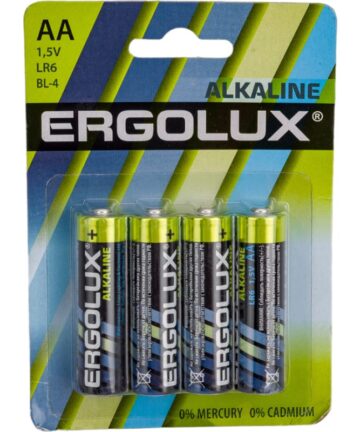 Батарейка ERGOLUX Alkaline 1,5В LR6 (АА) 4шт 11748
