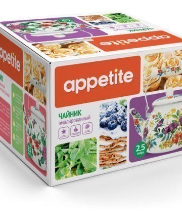 Чайник эмал 2,5л Шиповник ТМ Appetite FT5-2,5-SH