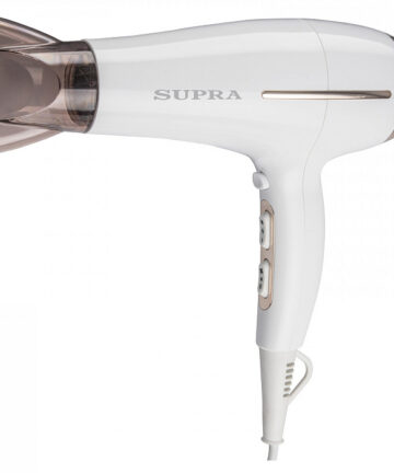 Фен SUPRA PHS-2202L, 2,2кВт, 3 режима, 2 скорости, белый