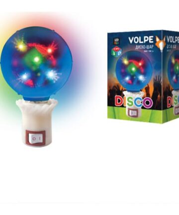ULI-Q309 1,5W/RGB ДИСКО ШАР 3D Светодиодный светильник, свечение 3D звезды, 220В, 8см ТМ VOLPE