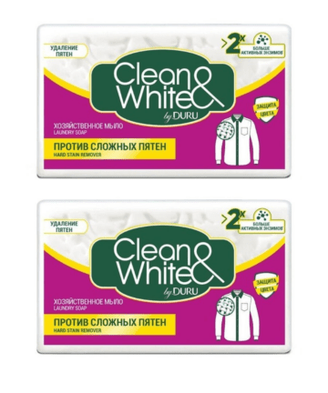 Мыло Дуру хозяйственное универсальное Clean&White 125гр