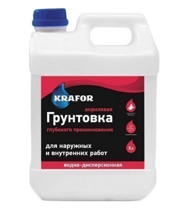 ГРУНТОВКА ГЛУБОКОГО ПРОНИК. УНИВЕРС.  5 Л (1) "KRAFOR"