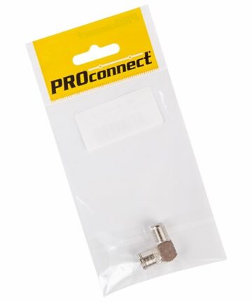 Переходник антенный, гнездо F - гнездо TV, угловой PROconnect 05-4312-4-7